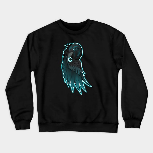 Raven Crewneck Sweatshirt by Inkoholic